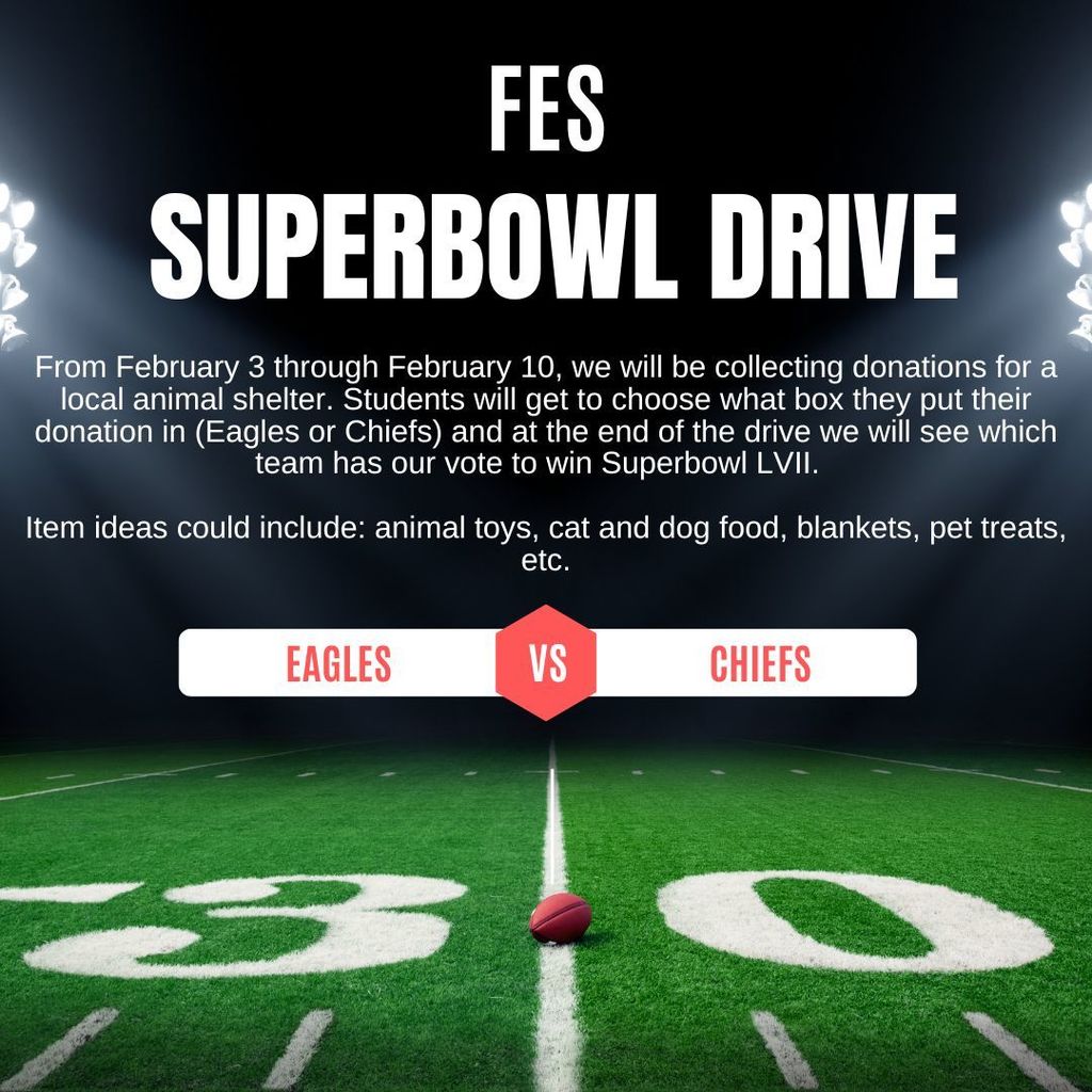 FES Superbowl Drive flyer