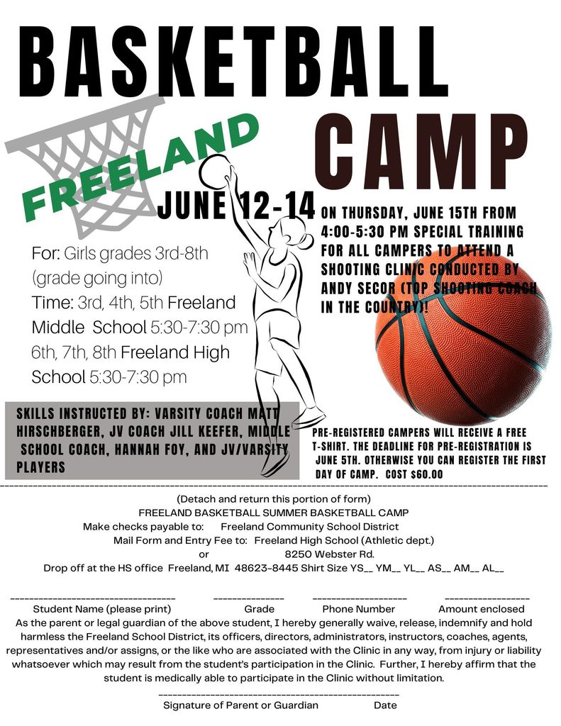 flyer for basketball camp