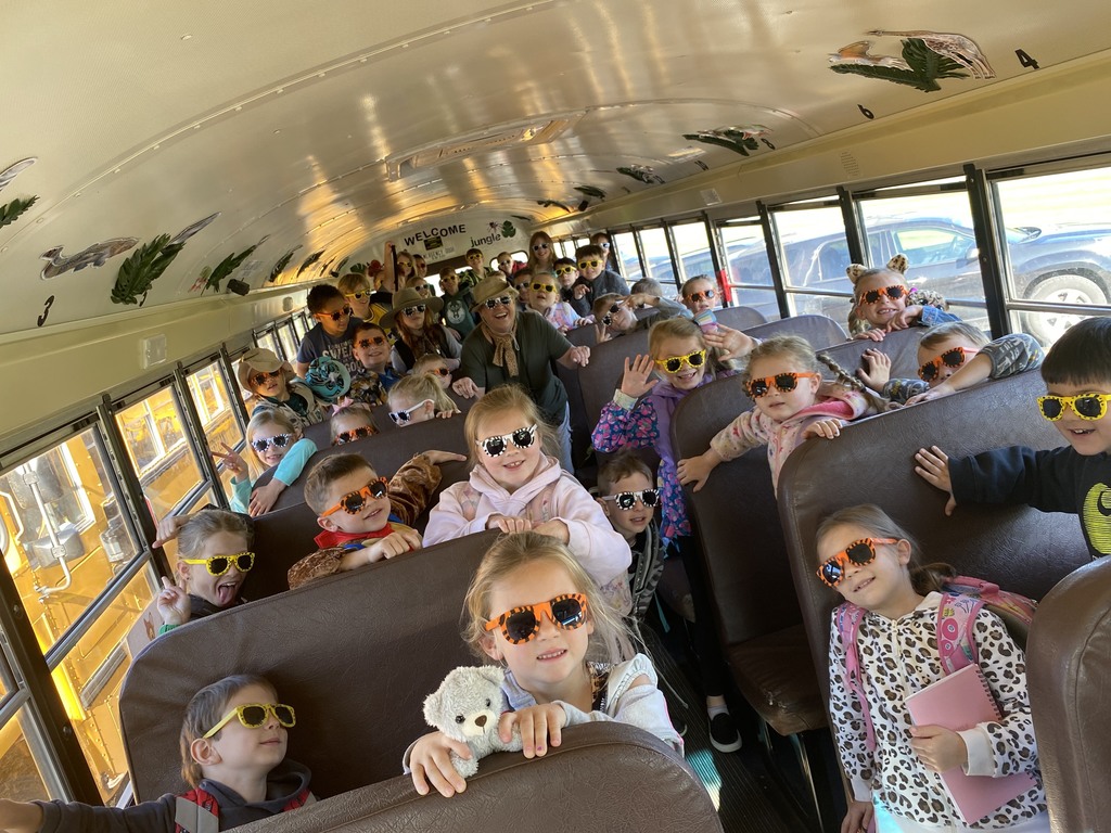 students on safari bus ride